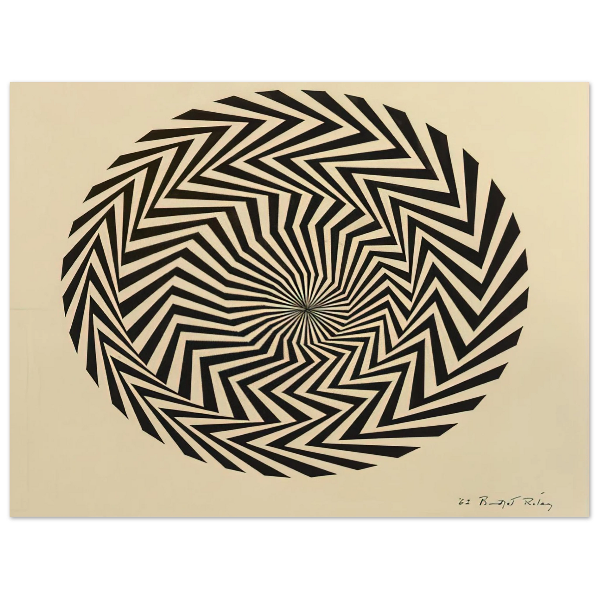 Bridget Riley - BLAZE STUDY 1962 Fine Art Poster - Default Title