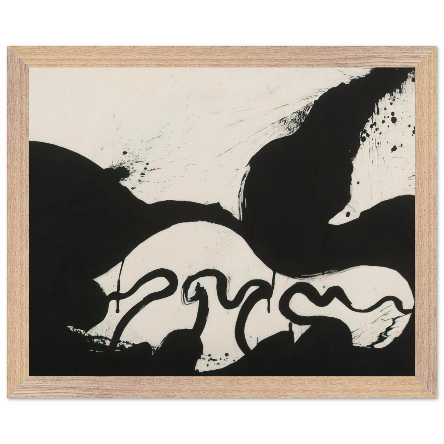 Helen Frankenthaler - Untitled - 1973 Wall art - 21x29.7 cm / 8x12" - Premium Wooden Framed Poster With Fine Art Paper - Black frame