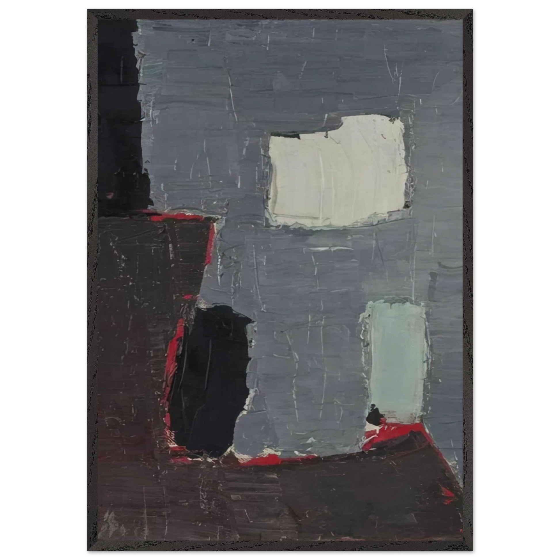 Composition - 1950 - Nicolas de Stael Framed Art Print – Black Wooden Frame - Default Title - -Framed Art Print