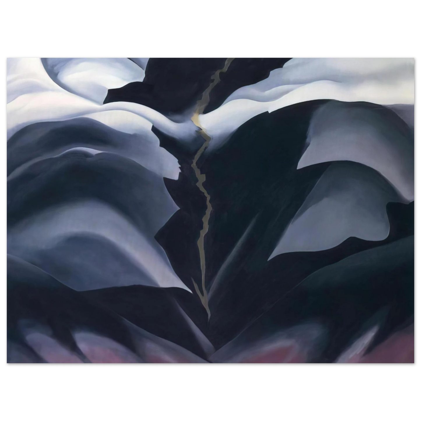 Georgia O'Keeffe - Black Place II Fine Art Poster - 13x18 cm / 5x7 inches