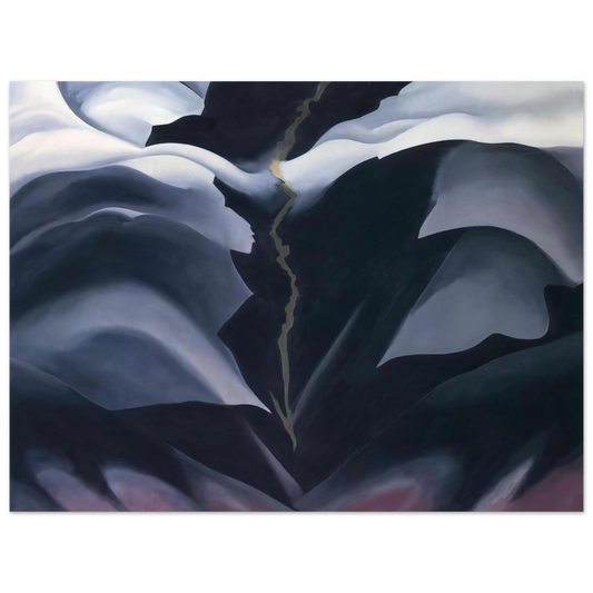 Georgia O'Keeffe - Black Place II Fine Art Poster - 13x18 cm / 5x7 inches