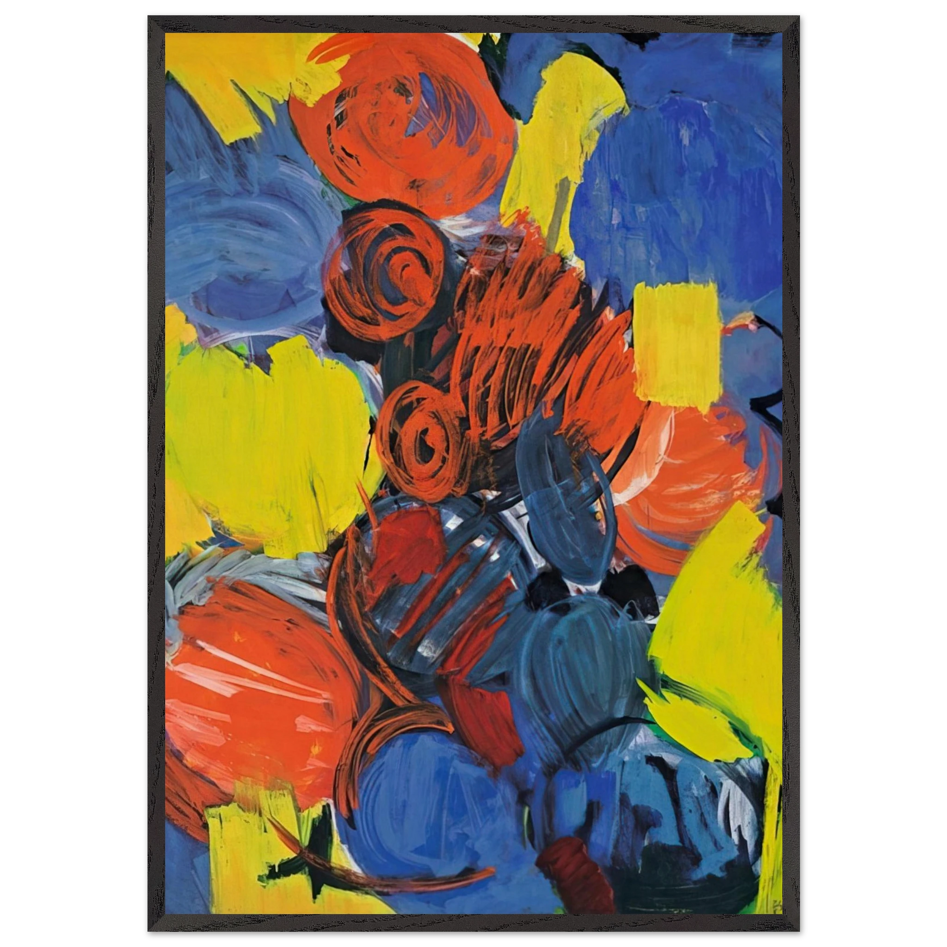 Weizengelb - 1962 - Ernst Wilhelm Nay Framed Art Print – Black Wooden Frame - Default Title - -Framed Art Print