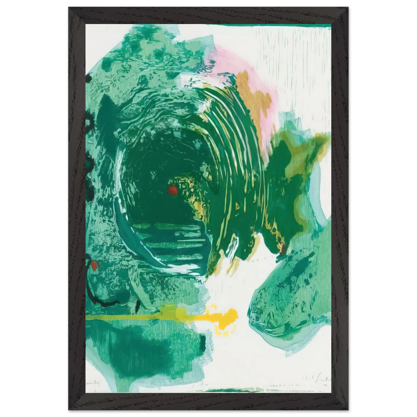 Helen Frankenthaler - Radius - 1993 Wall art - 15x20 cm / 6x8 inches - Premium Wooden Framed Poster With Fine Art Paper - Wood frame