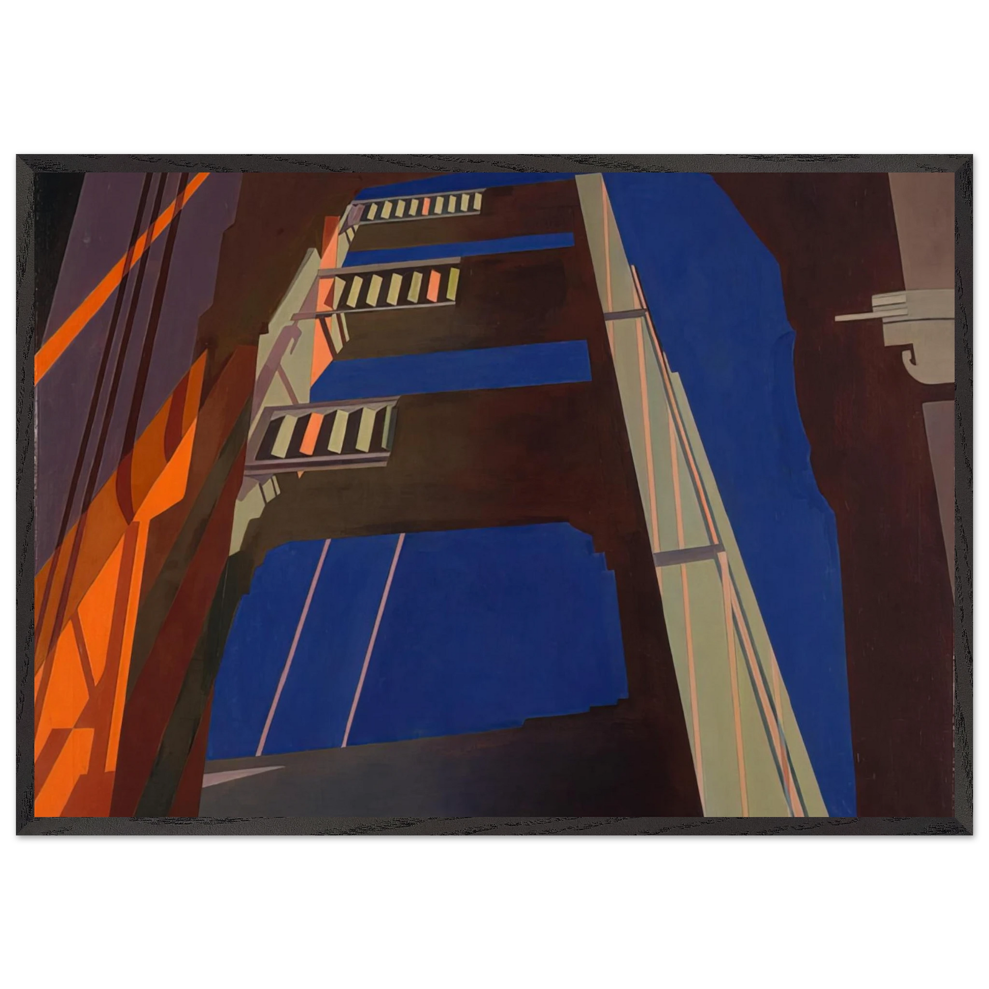 Golden Gate - 1955 - Charles Sheeler Framed Art Print – Black Wooden Frame - Default Title - -Framed Art Print