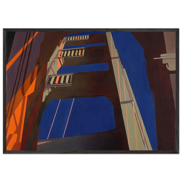 Golden Gate - 1955 - Charles Sheeler 70x100 cm / 28x40 inches Framed Art Print – Black Wooden Frame