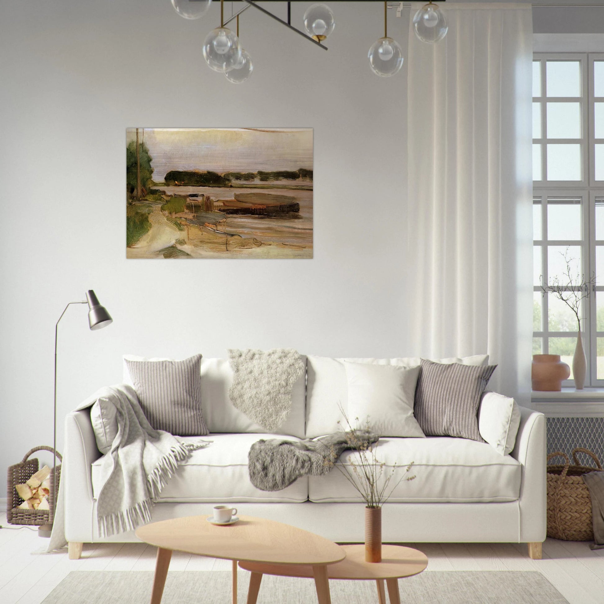 At the Amstel Sun - Piet Mondrian Brushed Aluminum Print - 70x100 cm / 28x40 inches | Piet Mondrian Aluminum Print | Piet Mondrian Prints