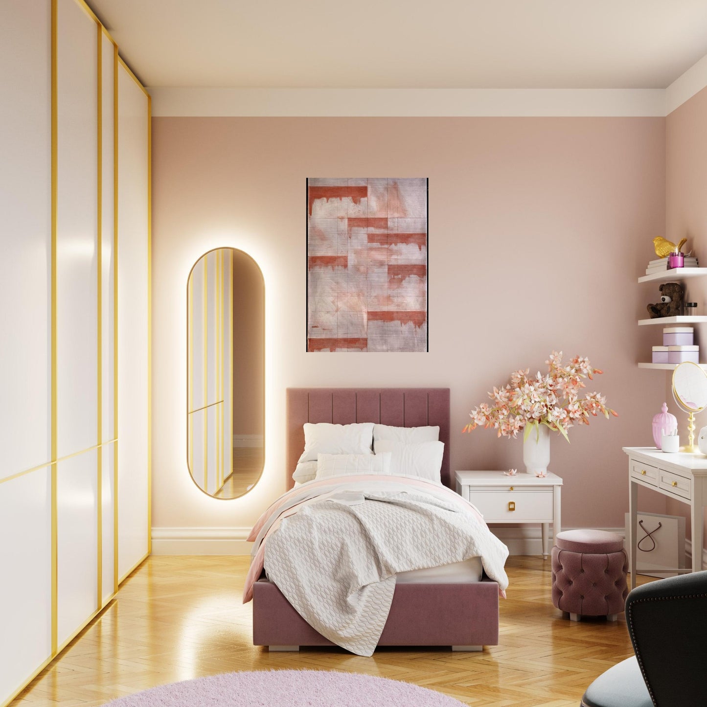 Red Window Study - Abstract Expressionism - Brice Marden Brushed Aluminum Print - 70x100 cm / 28x40 inches | Brice Marden Aluminum Print | Brice Marden Prints