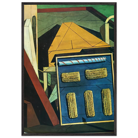 THE GENTLE AFTERNOON 1916 - Giorgio de Chirico Framed Art Print – Black Wooden Frame - Default Title - -Framed Art Print