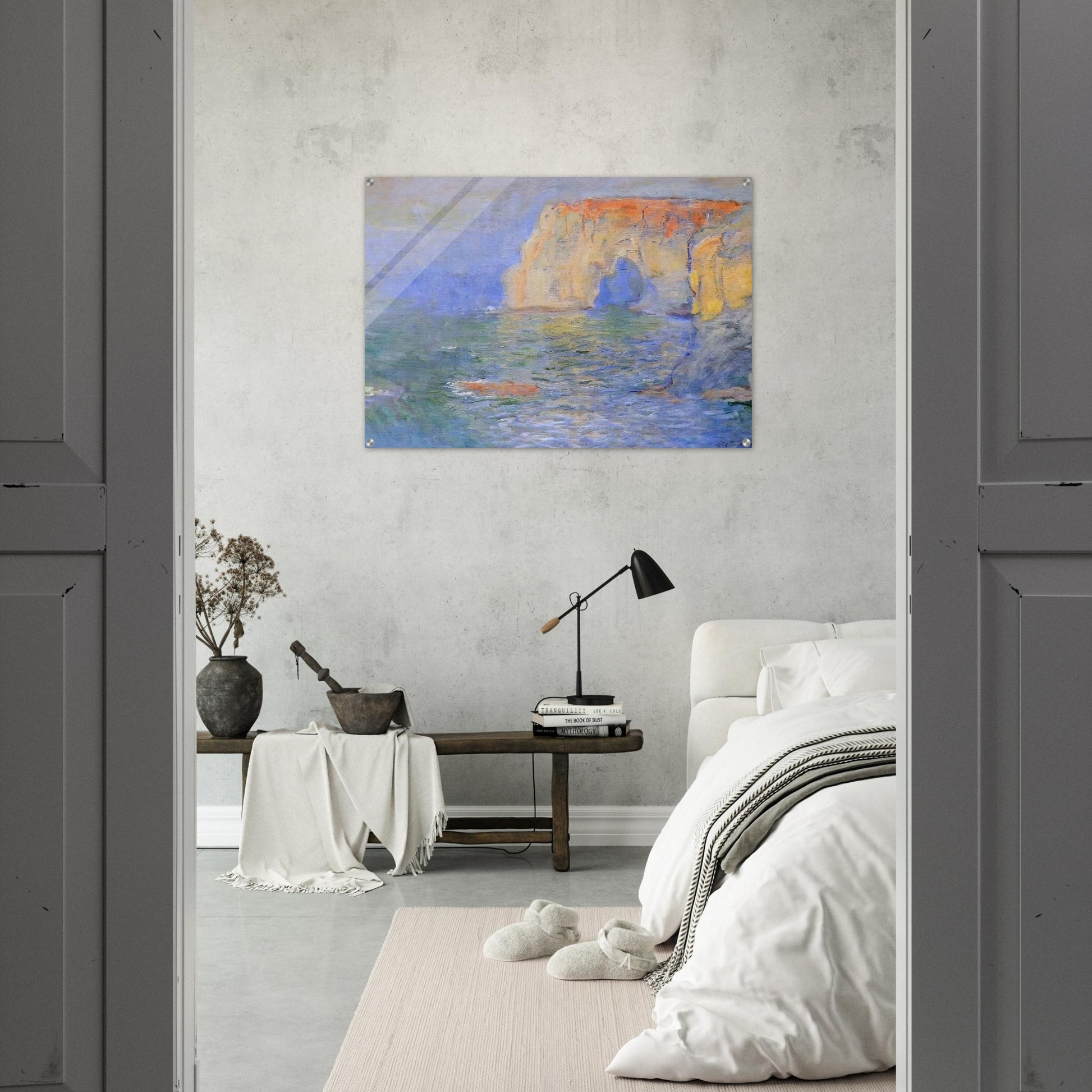The Manneport, Reflections of Water - claude monet Acrylic Print - 70x100 cm / 28x40″ inches