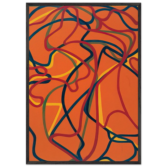 6 Red Rock 1 - 2002 - Brice Marden Framed Art Print – Black Wooden Frame - Default Title - -Framed Art Print