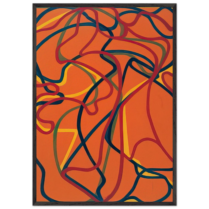 6 Red Rock 1 - 2002 - Brice Marden 70x100 cm / 28x40 inches Framed Art Print – Black Wooden Frame