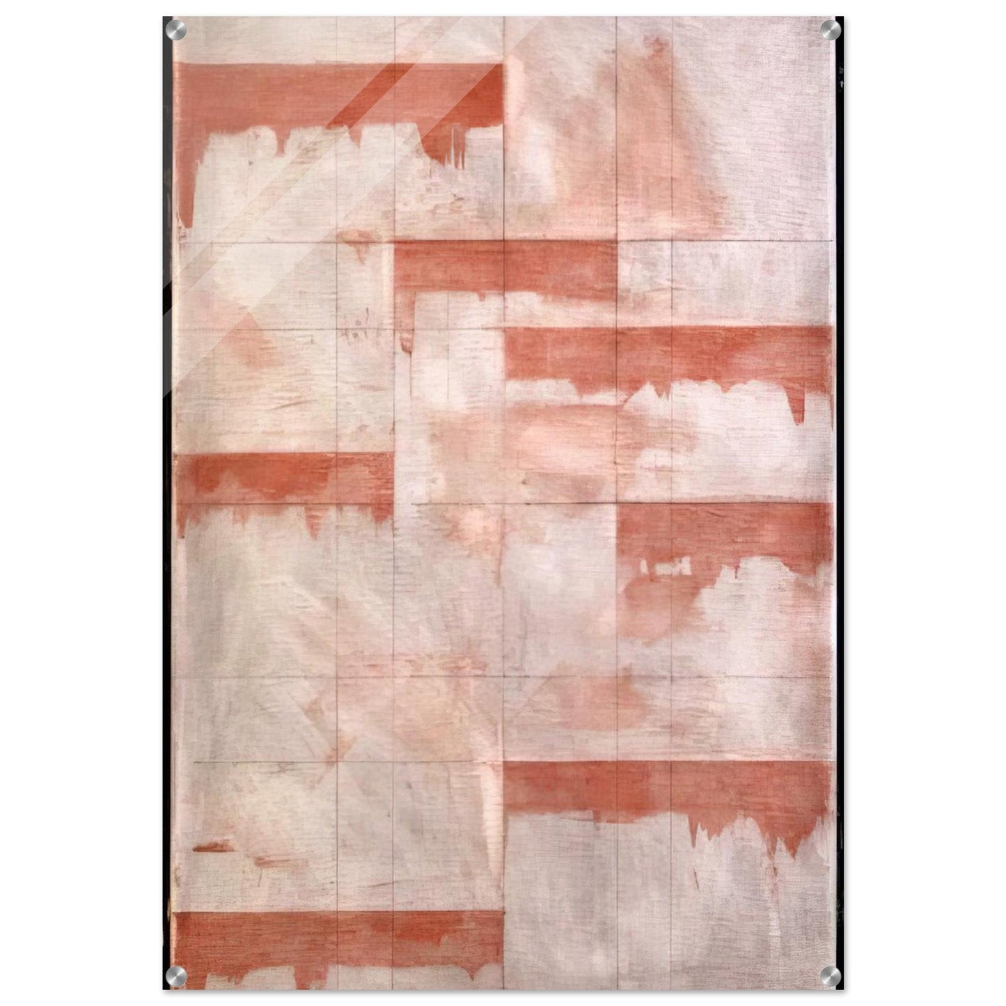 Red Window Study - Abstract Expressionism - Brice Marden Acrylic Print - 70x100 cm / 28x40″ inches | Brice Marden Wall Art | Brice Marden Prints