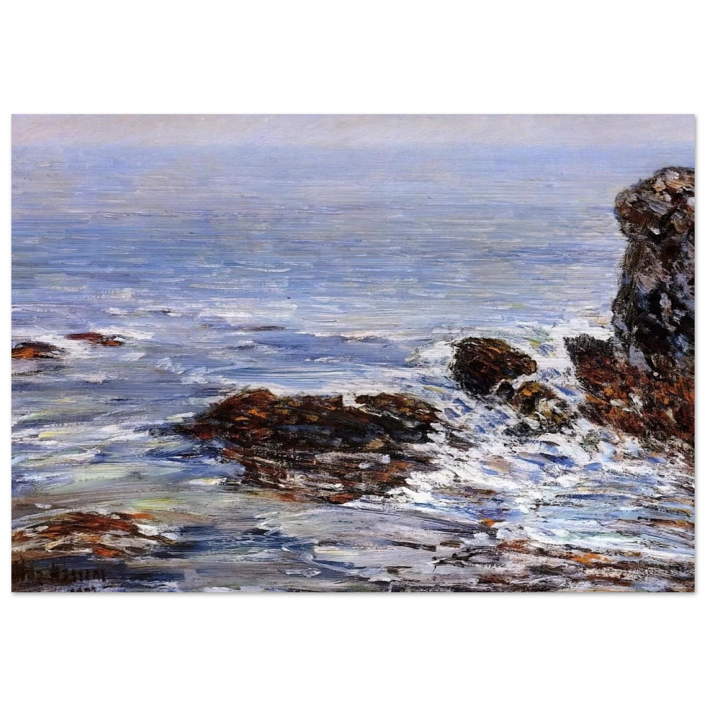 Seascape - Childe Hassam Brushed Aluminum Print - 70x100 cm / 28x40 inches | Childe Hassam Aluminum Print | Childe Hassam Prints