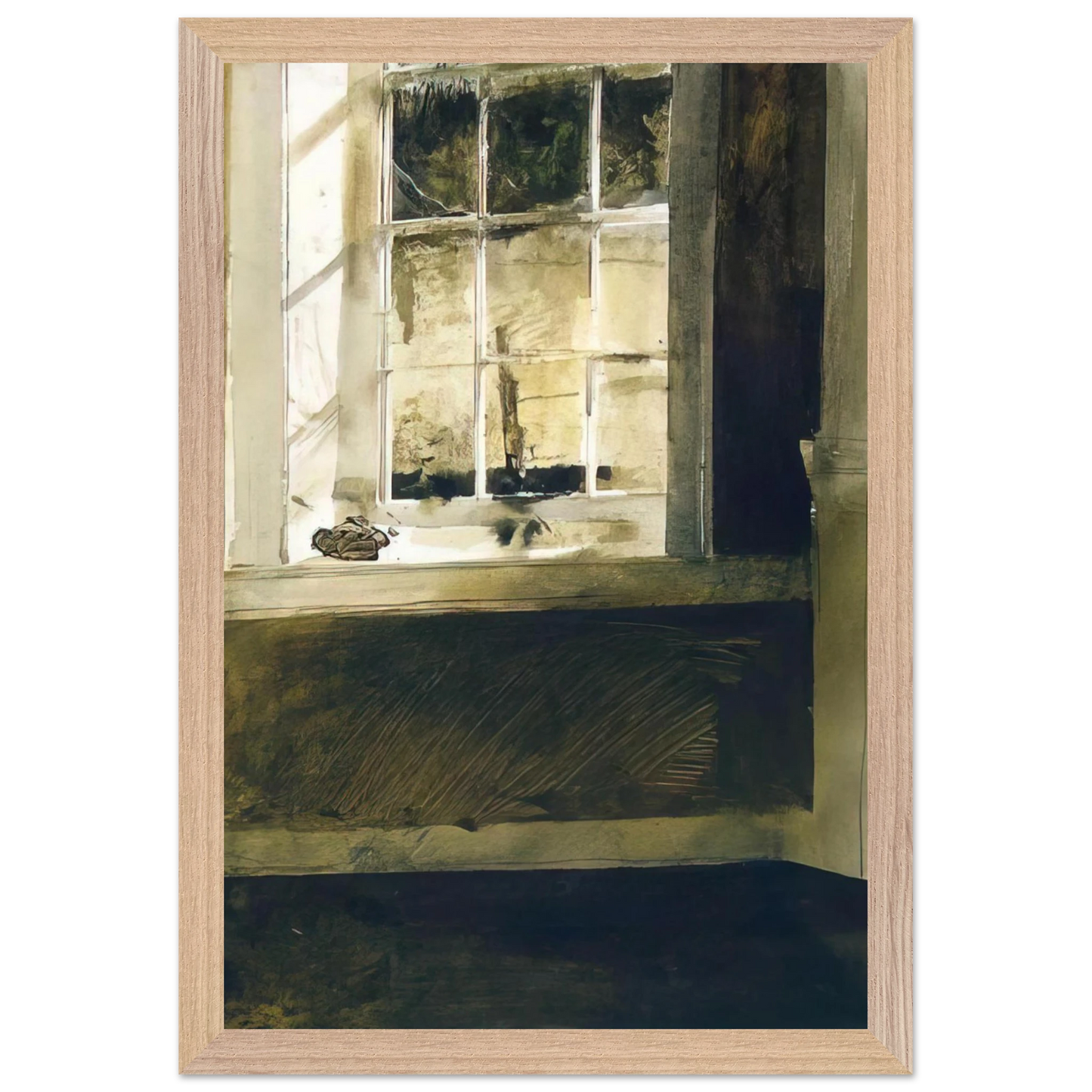 Andrew Wyeth - GROUNDHOG DAY 4 Wall Art - 30x40 cm / 12x16 inches - Premium Wooden Framed Poster With Fine Art Paper - Black frame
