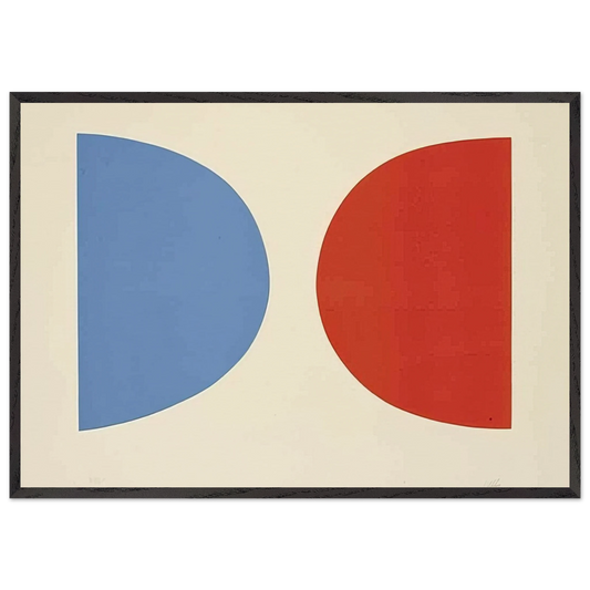 Blue and Orange - Ellsworth Kelly Framed Art Print – Black Wooden Frame - Default Title - -Framed Art Print