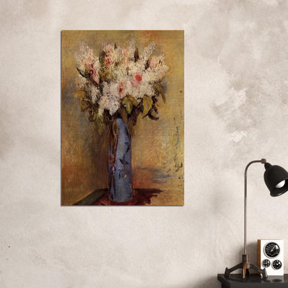 Vase of Lilacs and Roses - Pierre-Auguste Renoir Brushed Aluminum Print - 70x100 cm / 28x40 inches | Pierre-Auguste Renoir Aluminum Print | Pierre-Auguste Renoir Prints