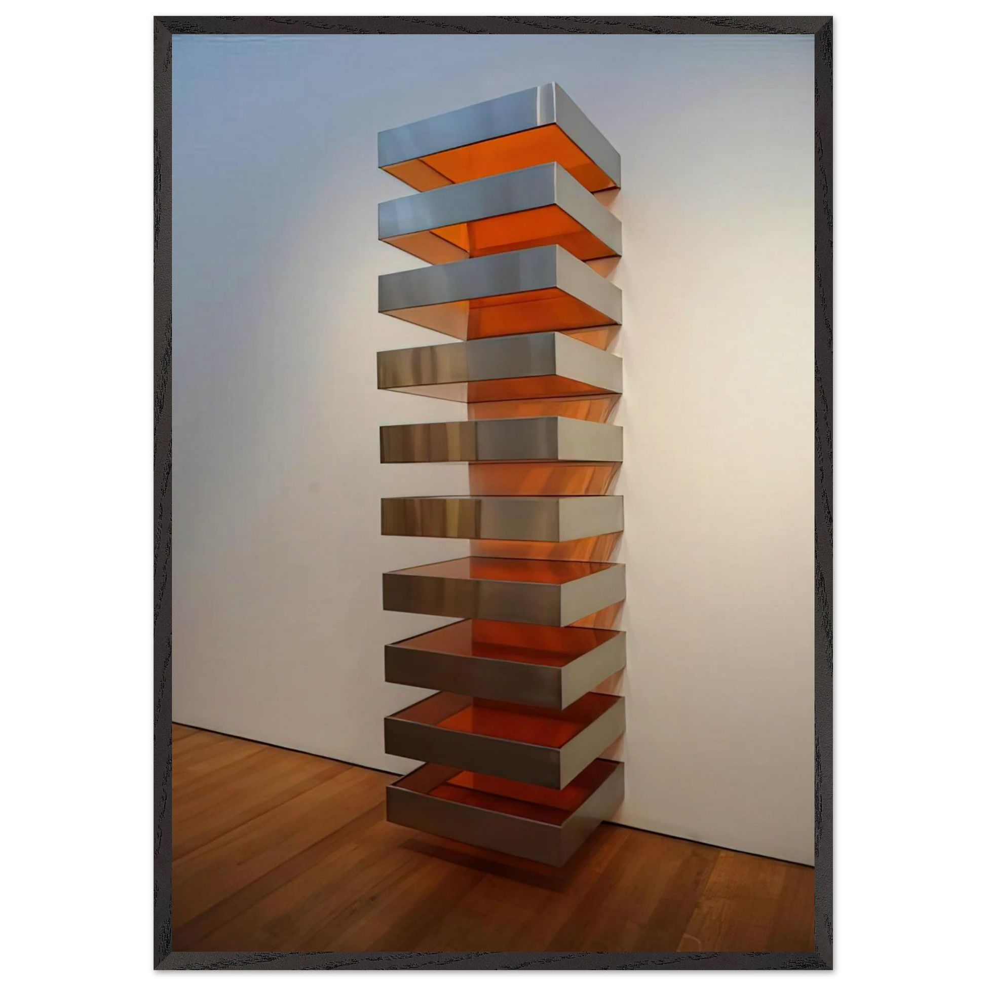 Untitled DSS 120 - 1968 - Donald Judd Framed Art Print – Black Wooden Frame - Default Title - -Framed Art Print