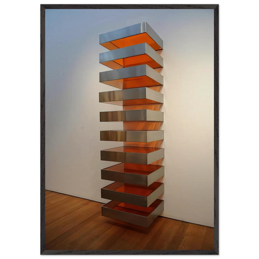 Untitled DSS 120 - 1968 - Donald Judd 70x100 cm / 28x40 inches Framed Art Print – Black Wooden Frame