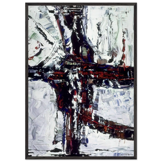 Chemin d hiver - Jean-Paul Riopelle Framed Art Print – Black Wooden Frame - Default Title - -Framed Art Print