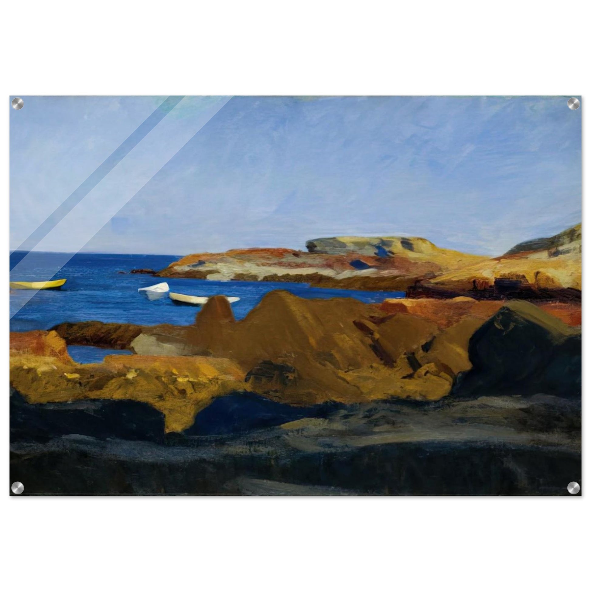 Cove at Ogunquit - Edward Hopper Acrylic Print - 70x100 cm / 28x40″ inches | Edward Hopper Wall Art | Edward Hopper Prints