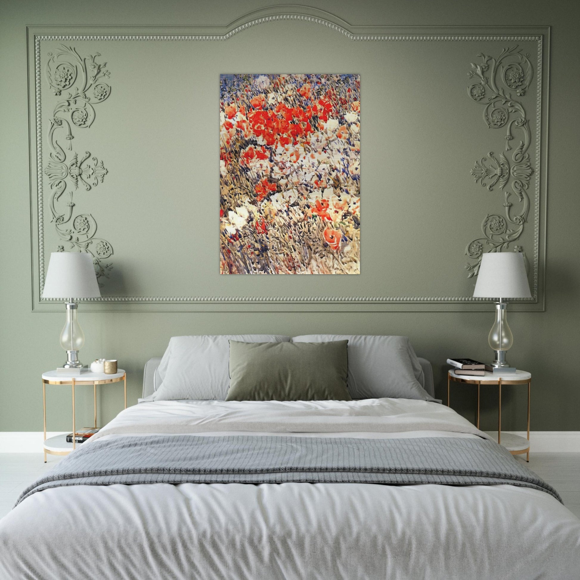 The island garden - Childe Hassam Brushed Aluminum Print - 70x100 cm / 28x40 inches | Childe Hassam Aluminum Print | Childe Hassam Prints