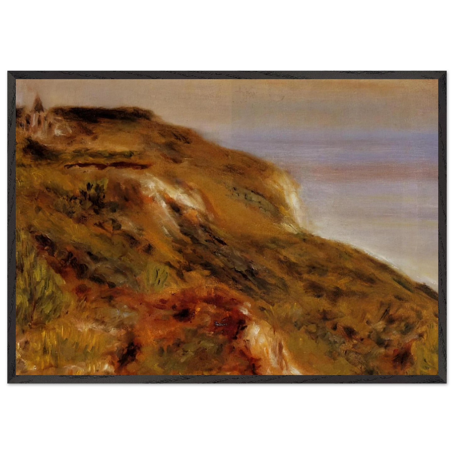 The Varangeville Church and the Cliffs - Pierre-Auguste Renoir Framed Art Print – Black Wooden Frame - Default Title - -Framed Art Print