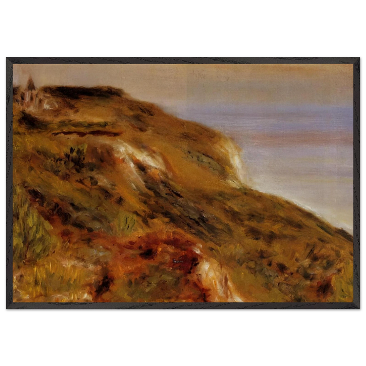 The Varangeville Church and the Cliffs - Pierre-Auguste Renoir 70x100 cm / 28x40 inches Framed Art Print – Black Wooden Frame