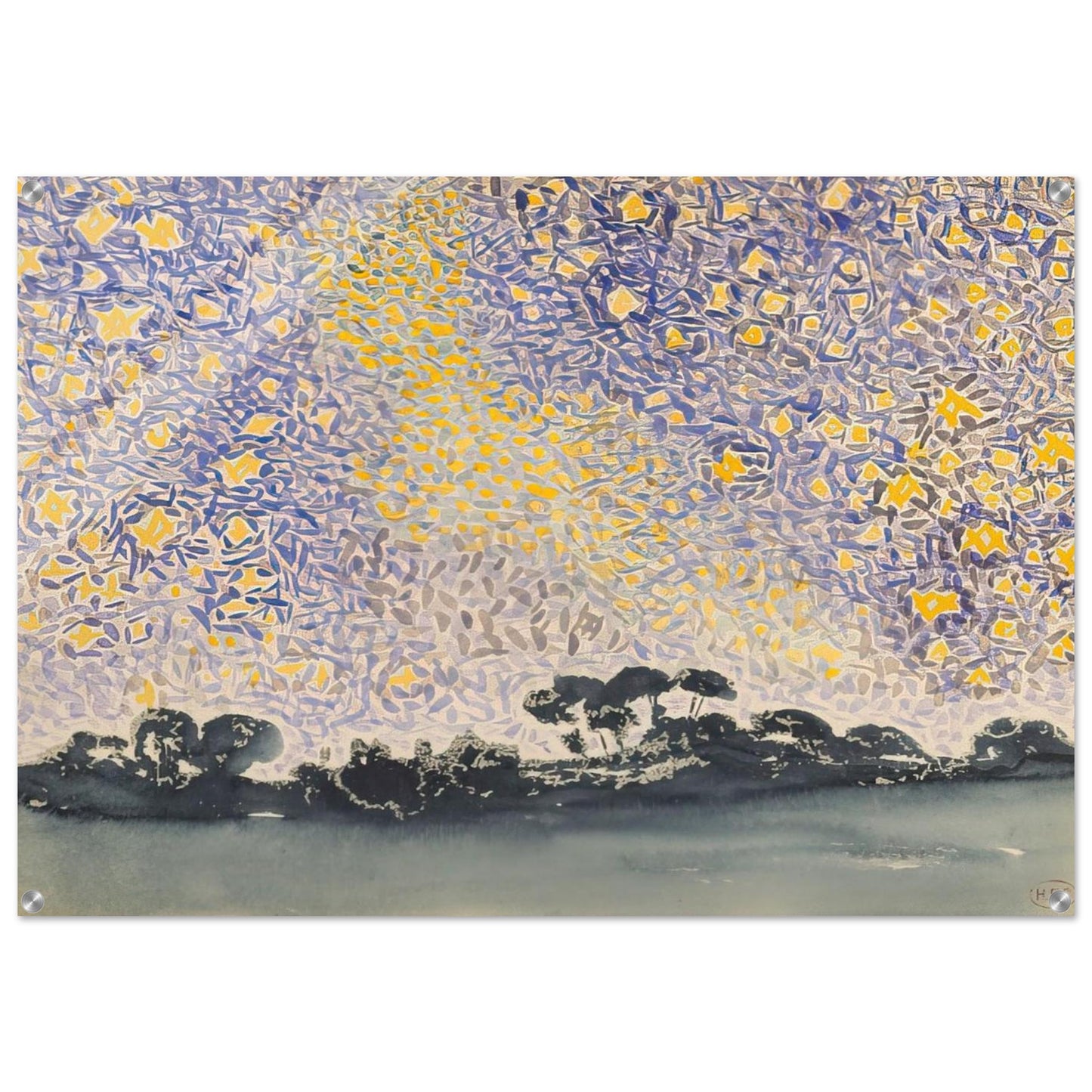 Landscape with Stars - Henri-Edmond Cross Acrylic Print - 70x100 cm / 28x40″ inches
