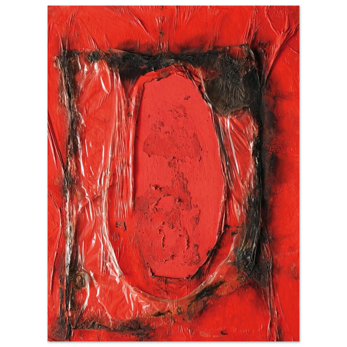 Alberto Burri - Red Plastic - 1961  75x100 cm / 30x40inches Fine Art Poster