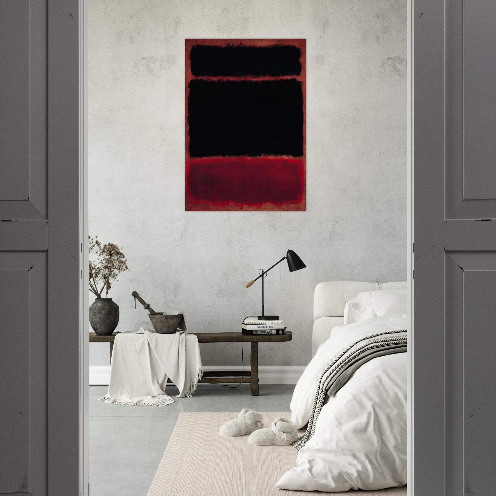 Black in Deep Red - 1957 - Mark Rothko Brushed Aluminum Print - 70x100 cm / 28x40 inches | Mark Rothko Aluminum Print | Mark Rothko Prints