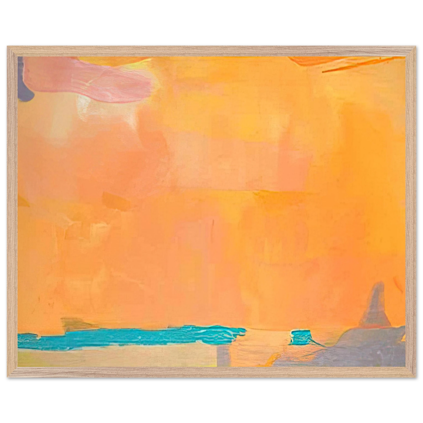Helen Frankenthaler - Royal Fireworks - 1975 Wall art - 27x35 cm / 11x14 inches - Premium Wooden Framed Poster With Fine Art Paper - White frame