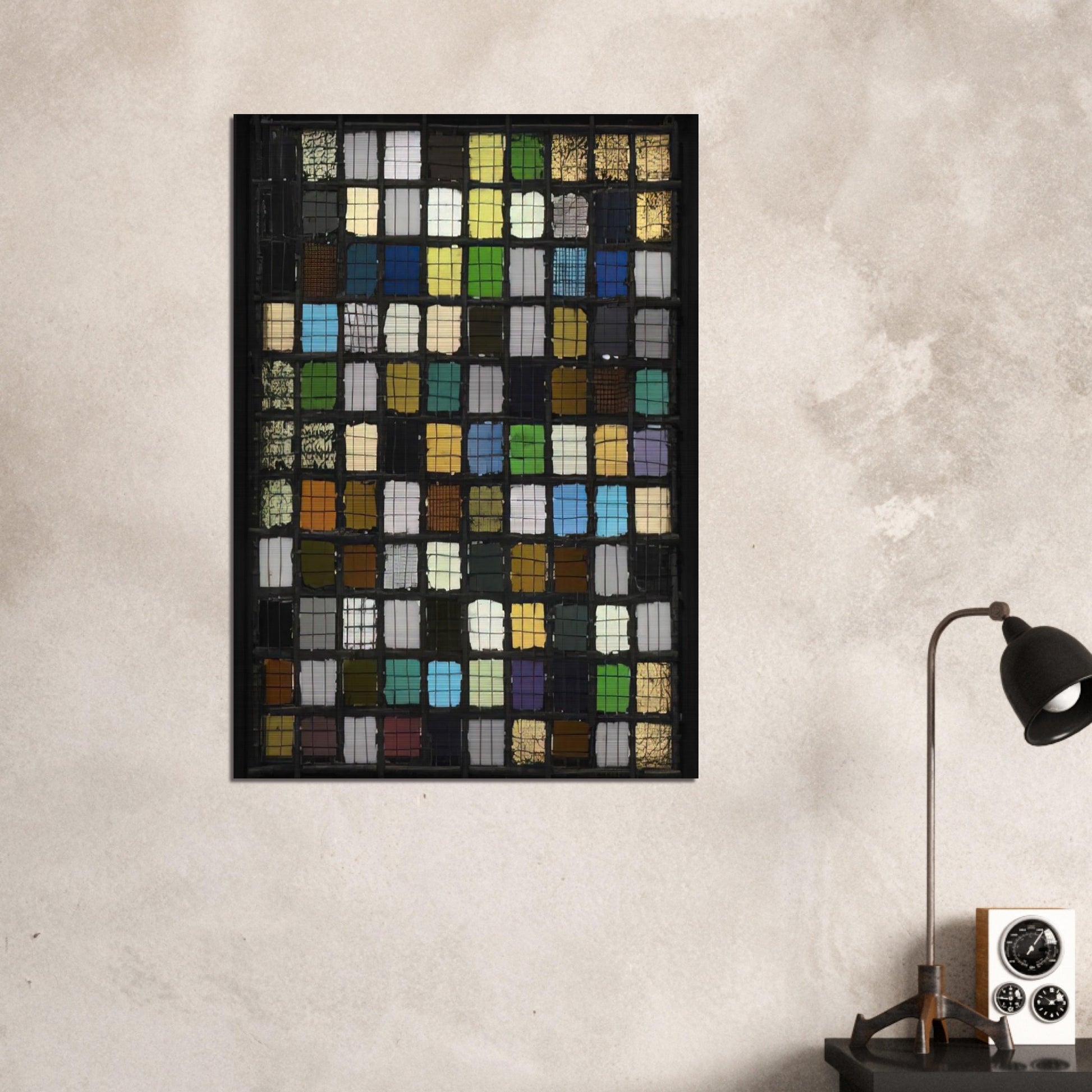 GRID MOUNTED 1921 - Josef Albers Brushed Aluminum Print - 70x100 cm / 28x40 inches | Josef Albers Aluminum Print | Josef Albers Prints