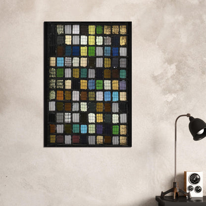 GRID MOUNTED 1921 - Josef Albers Brushed Aluminum Print - 70x100 cm / 28x40 inches | Josef Albers Aluminum Print | Josef Albers Prints