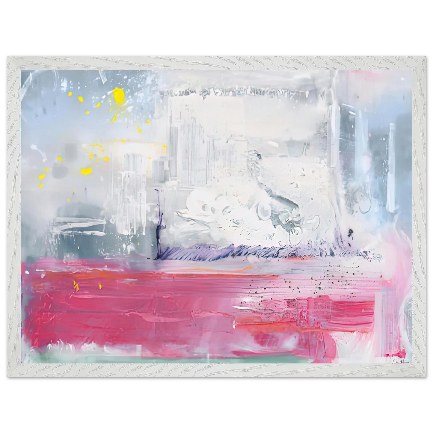 Helen Frankenthaler - Hot Ice, 1990- Wall Art - 21x29.7 cm / 8x12" - Premium Wooden Framed Poster With Fine Art Paper - Black frame