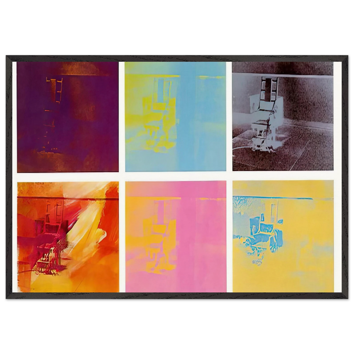 Electric Chair - Andy Warhol Framed Art Print – Black Wooden Frame - Default Title - -Framed Art Print