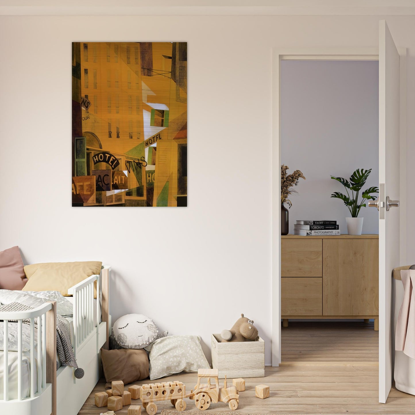 Hotel - 1921 - Charles Demuth Brushed Aluminum Print - 70x100 cm / 28x40 inches | Charles Demuth Aluminum Print | Charles Demuth Prints