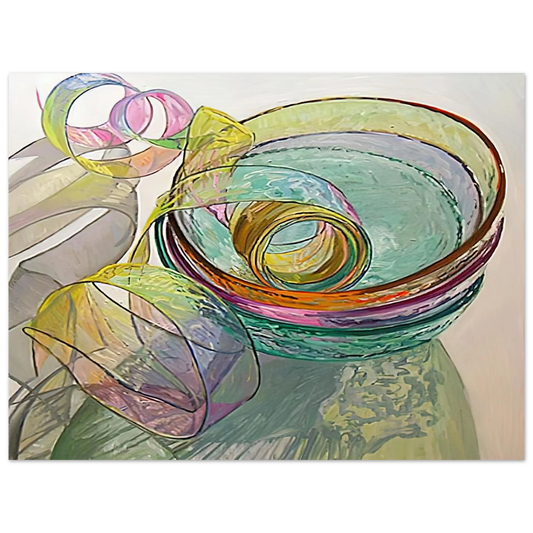 Janet Fish - ORANGE PINK GREEN 2003 Fine Art Poster - Default Title