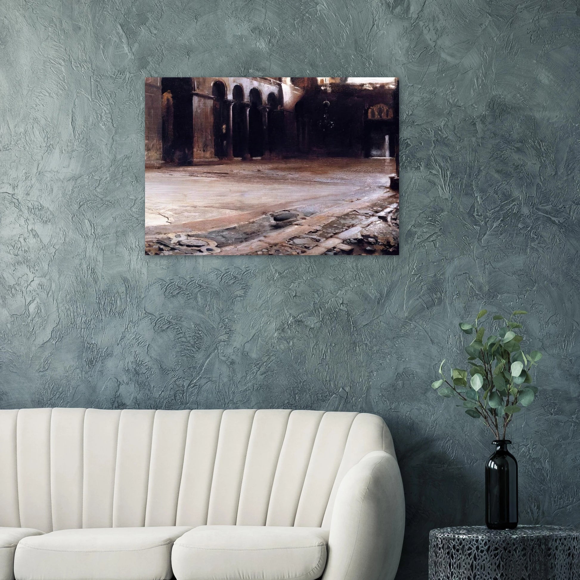Pavement of St. Mark's - John Singer Sargent Brushed Aluminum Print - 70x100 cm / 28x40 inches | John Singer Sargent Aluminum Print | John Singer Sargent Prints
