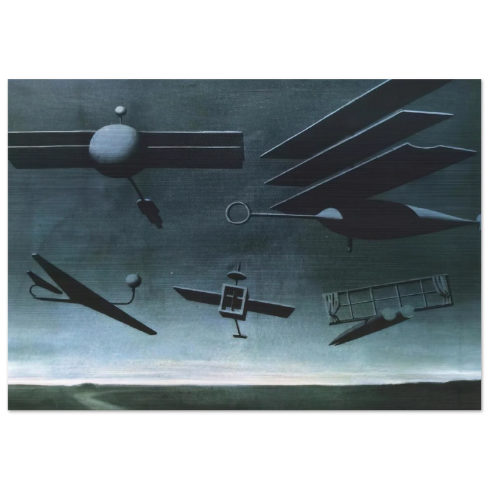 BLACK FLAG 1937 - Rene Magritte Brushed Aluminum Print - 70x100 cm / 28x40 inches | Rene Magritte Aluminum Print | Rene Magritte Prints