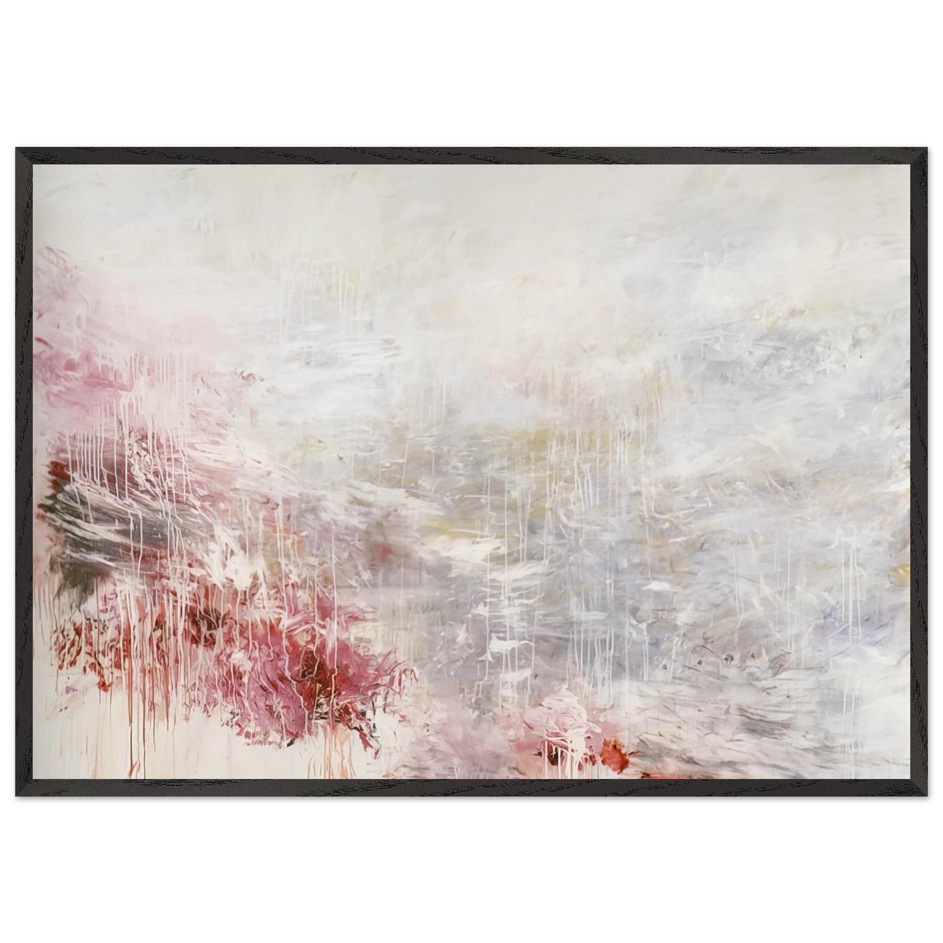 Hero and Leander  To Christopher Marlowe  Rome - Cy Twombly Framed Art Print – Black Wooden Frame - Default Title - -Framed Art Print