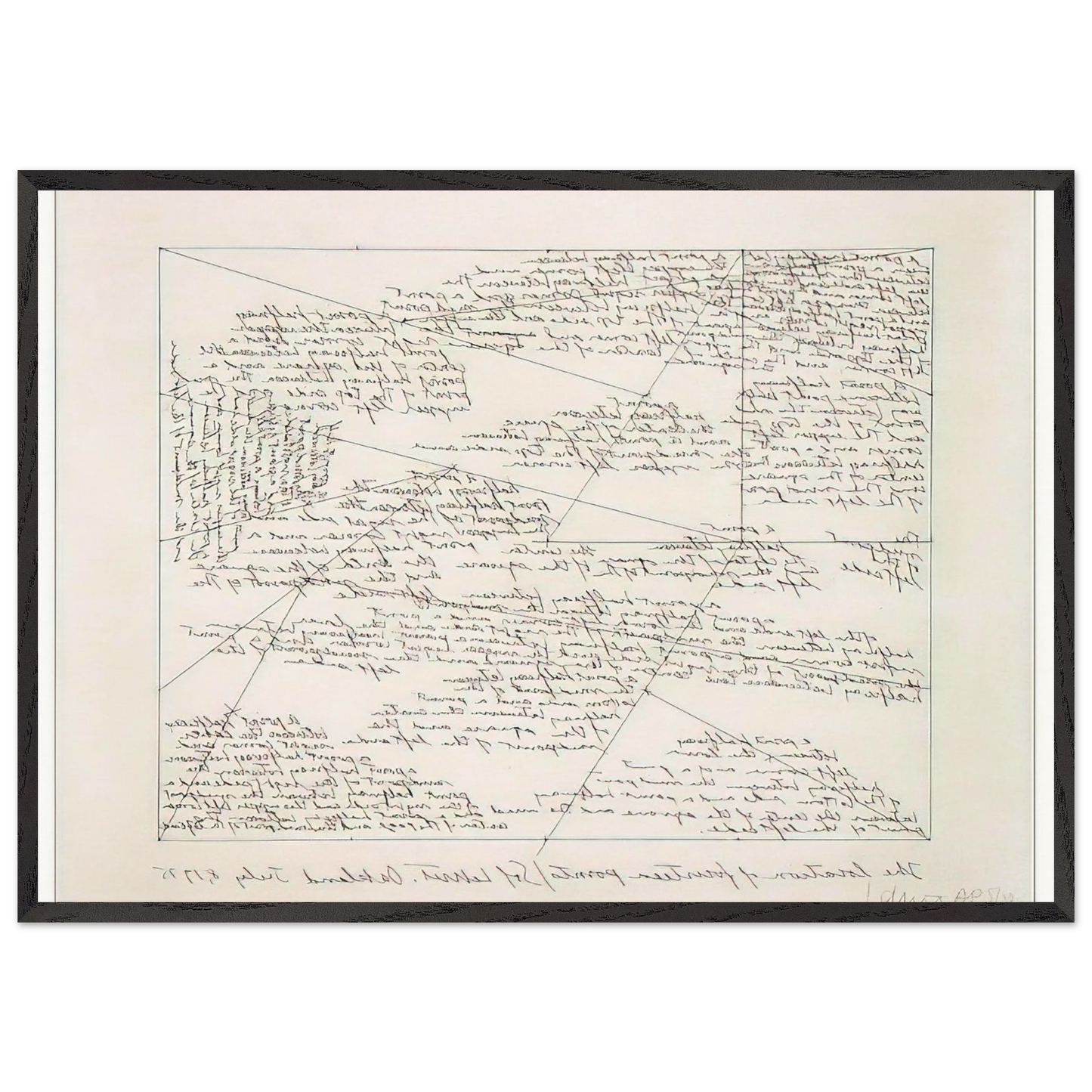 The Location of 14 Points - Sol LeWitt Framed Art Print – Black Wooden Frame - Default Title - -Framed Art Print