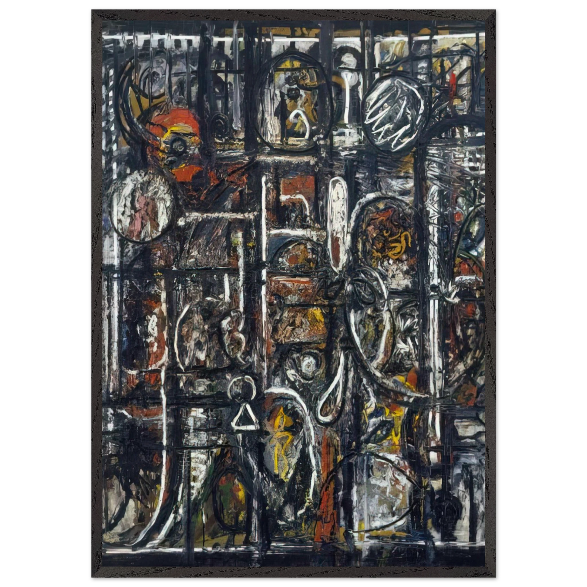 Palimpsest - Richard Pousette-Dart Framed Art Print – Black Wooden Frame - Default Title - -Framed Art Print