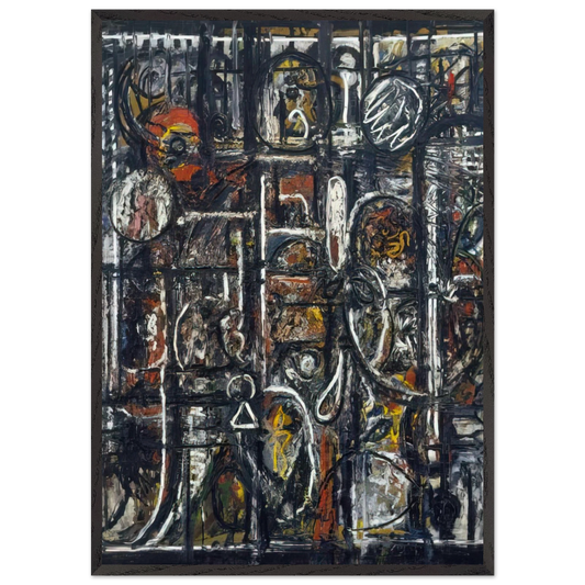 Palimpsest - Richard Pousette-Dart Framed Art Print – Black Wooden Frame - Default Title - -Framed Art Print