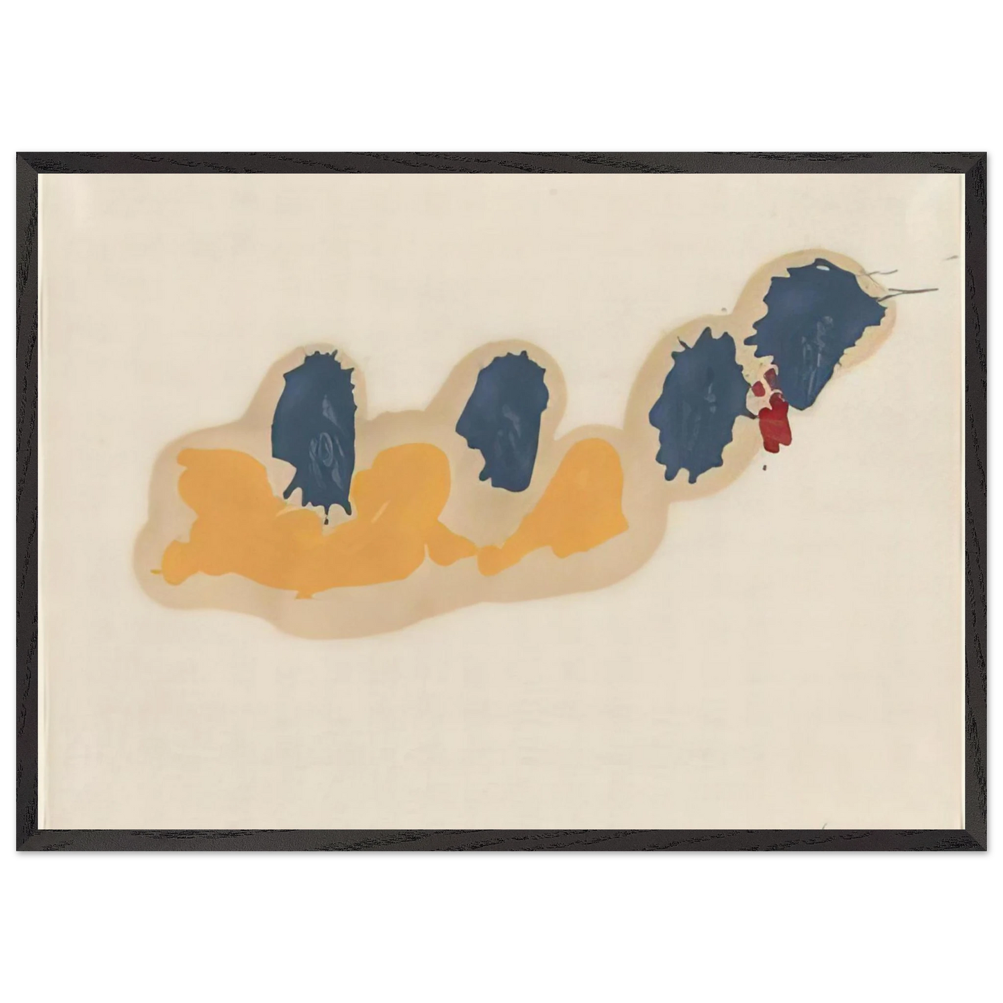 Helen Frankenthaler - April IV - 1960 Wall art - 45x60 cm / 18x24 inches - Premium Wooden Framed Poster With Fine Art Paper - White frame