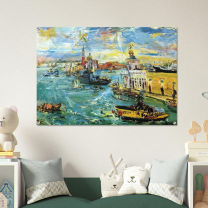 VENICE DOGANA 1948 - OSKAR KOKOSCHKA Acrylic Print - 70x100 cm / 28x40″ inches | OSKAR KOKOSCHKA Wall Art | OSKAR KOKOSCHKA Prints