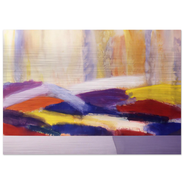 Matisse's Table - 1996 - Ronnie Landfield Brushed Aluminum Print - 70x100 cm / 28x40 inches | Ronnie Landfield Aluminum Print | Ronnie Landfield Prints