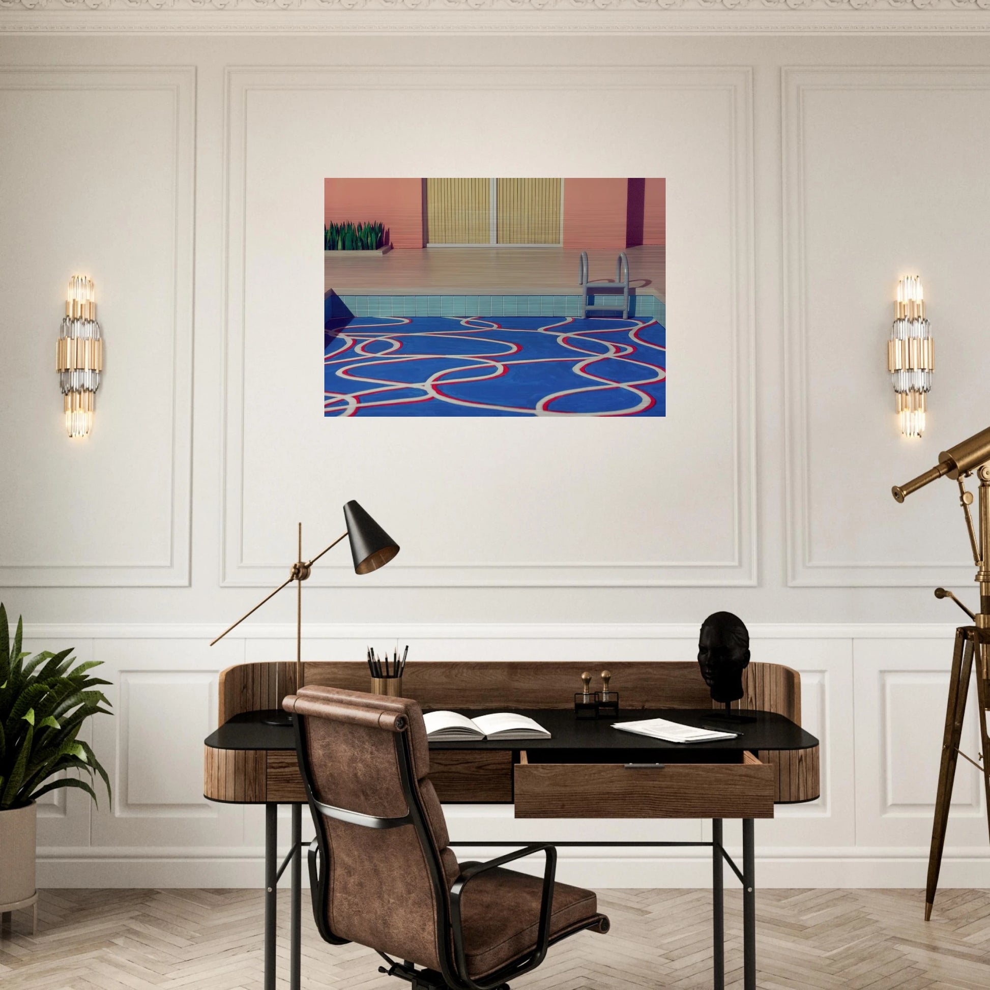 David Hockney - David Hockney Brushed Aluminum Print - 70x100 cm / 28x40 inches | David Hockney Aluminum Print | David Hockney Prints