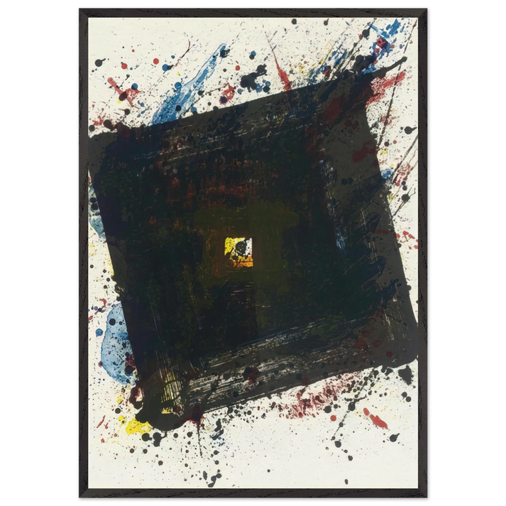 Dark and Fast - Sam Francis 70x100 cm / 28x40 inches Framed Art Print – Black Wooden Frame
