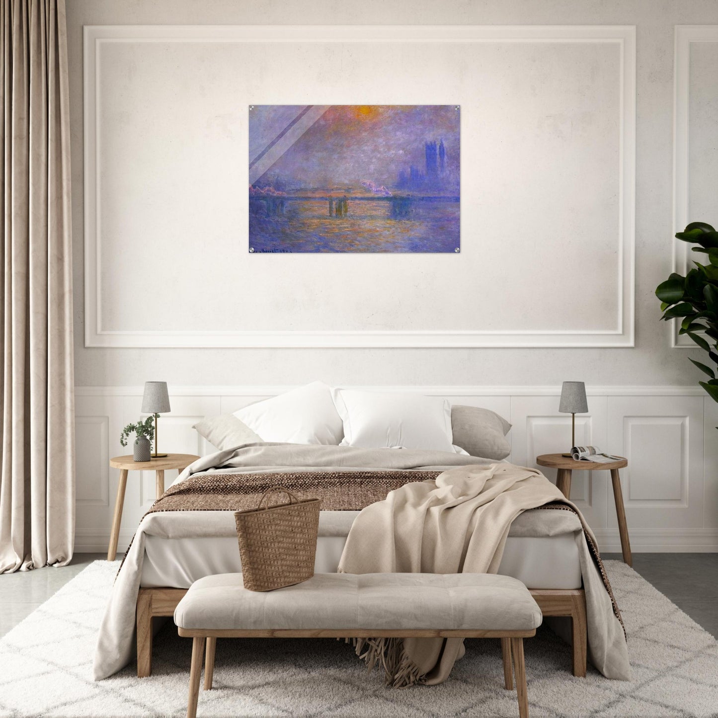 Charing Cross Bridge, The Thames 02 - claude monet Acrylic Print - 70x100 cm / 28x40″ inches | claude monet Wall Art | claude monet Prints