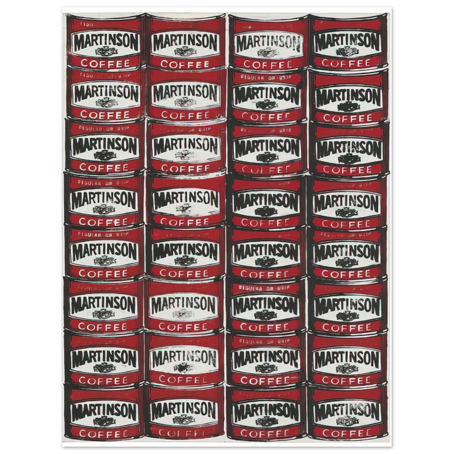 Andy Warhol - Martinson Coffee Fine Art Poster - 13x18 cm / 5x7 inches